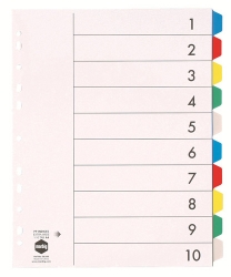 DIVIDERS MARBIG A4 PVC EXTRA WIDE 10 TAB