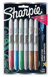MARKER SHARPIE METALLIC PERM FINE ASST PK6