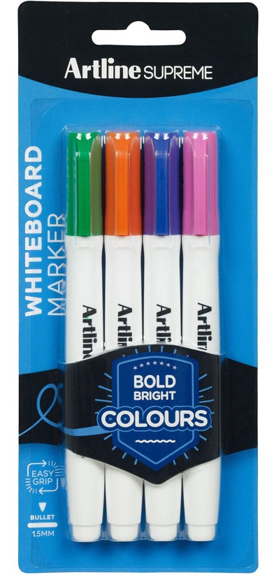 MARKER WHITEBOARD ARTLINE SUPREME BRIGHTS ASST PK4