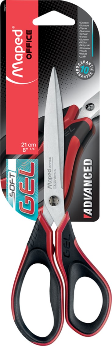 SCISSORS MAPED 21CM ADVANCED ASYMMETRICAL BLACK/RED HS