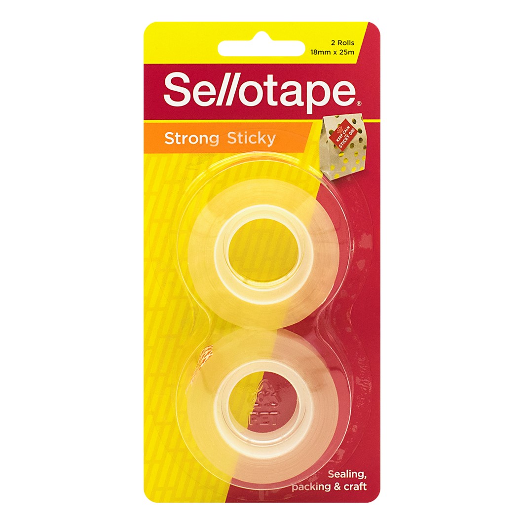 TAPE SELLOTAPE 18MMX25M 2 ROLLS HS