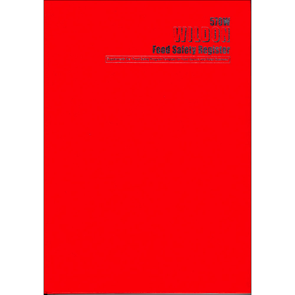 SP- FOOD SAFETY REGISTER WILDON A4 HARD CASE 287PG