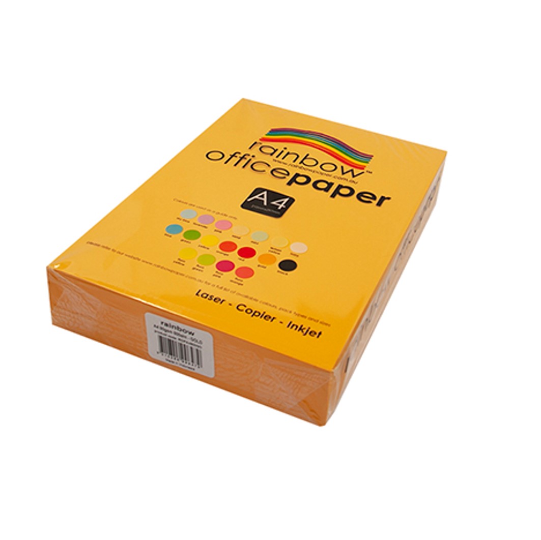 COPY PAPER RAINBOW A4 80GSM OFFICE BRIGHT GOLD PK500