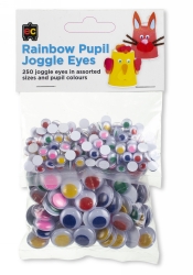 SP- JOGGLE EYES EC RAINBOW PUPIL ASST PK250