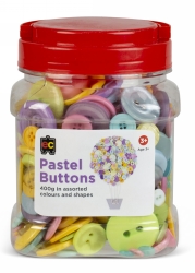 BUTTONS EC PASTEL ASST JAR 600GM