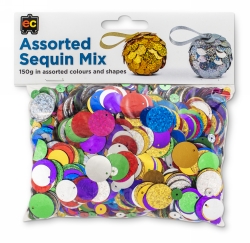 SP- SEQUINS EC 150GM EMBOSSED & NORMAL ASST MIX