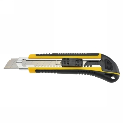CUTTING KNIFE ITALPLAST 18MM PREMIUM SELF LOADING YELLOW