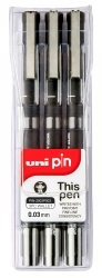 PEN FINELINER DRAWING UNI PIN 200 0.03MM BLACK WLT3