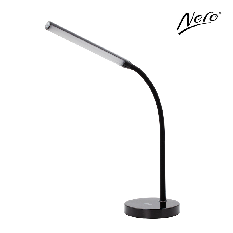 SP- DESK LAMP NERO FLEXI LED WITH WIRELESS CHARGING BLACK