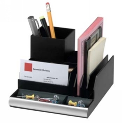 ORGANISER DESK ITALPLAST WORKSPACE RANGE BLACK/SILVER