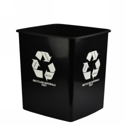 SP- BIN ITALPLAST 15L 280X248X290MM RECYCLING MATERIALS ONLY BLACK
