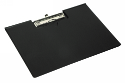 CLIPFOLDER MARBIG A4 LANDSCAPE PVC BLACK
