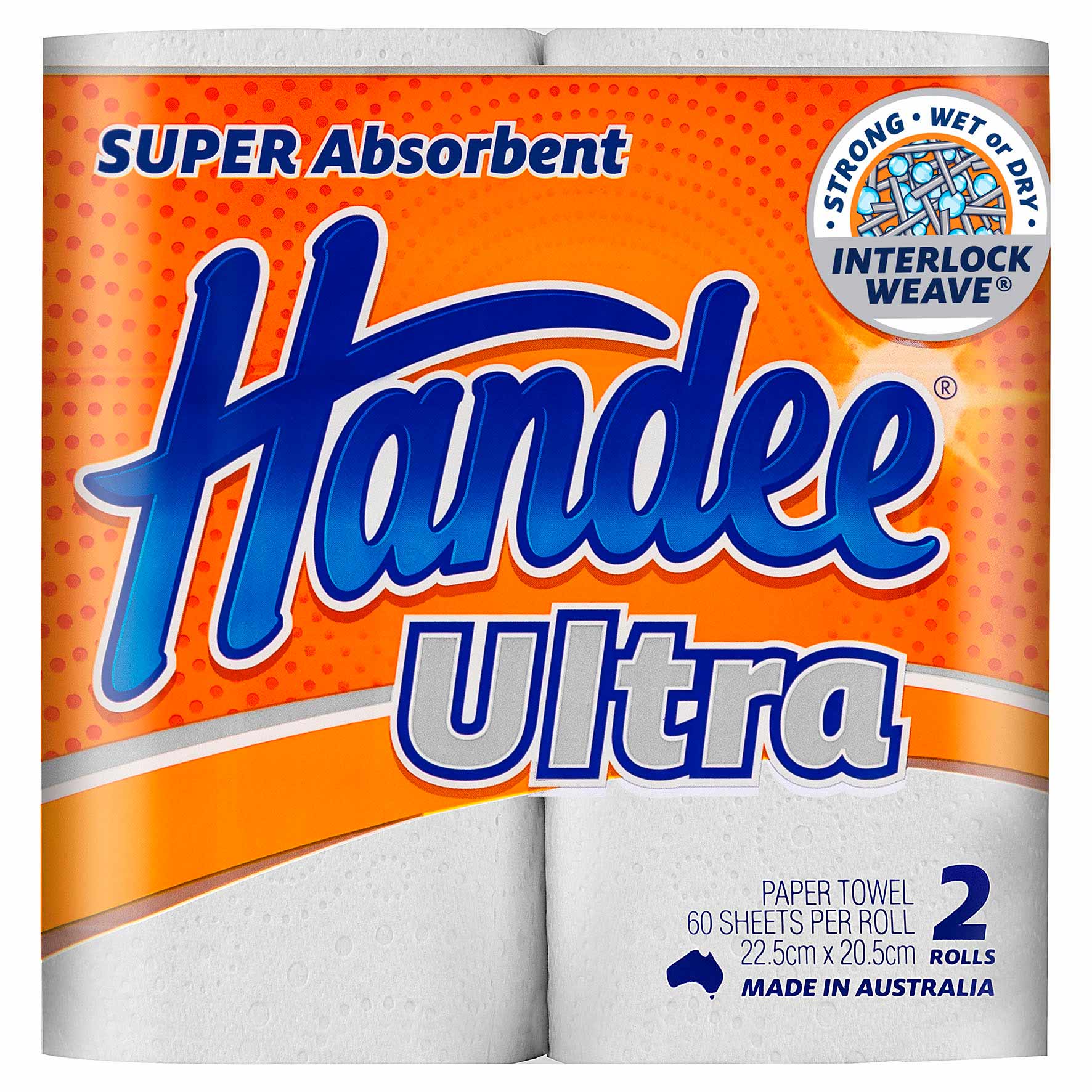 PAPER TOWEL HANDEE KITCHEN 2PLY 60S TWIN PACK CTN6