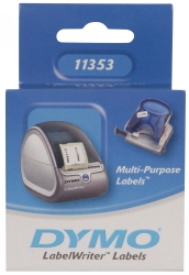 LABEL DYMO LABELWRITER 19X51MM MULTIPURPOSE WHITE ROLL OF 500