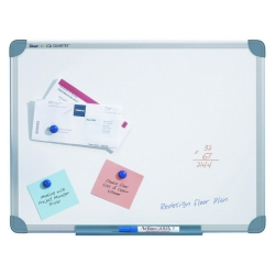 WHITEBOARD QUARTET 450X600MM PENRITE ALUMINIUM FRAME MAGNETIC