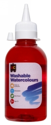 PAINT EC 250ML WASHABLE WATERCOLOUR RED