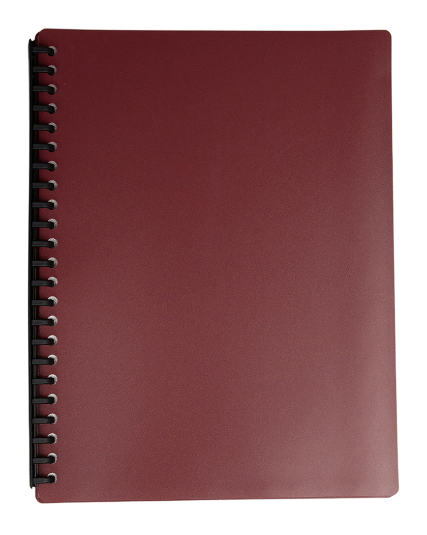 DISPLAY BOOK GNS A4 REFILLABLE BURGUNDY 20P