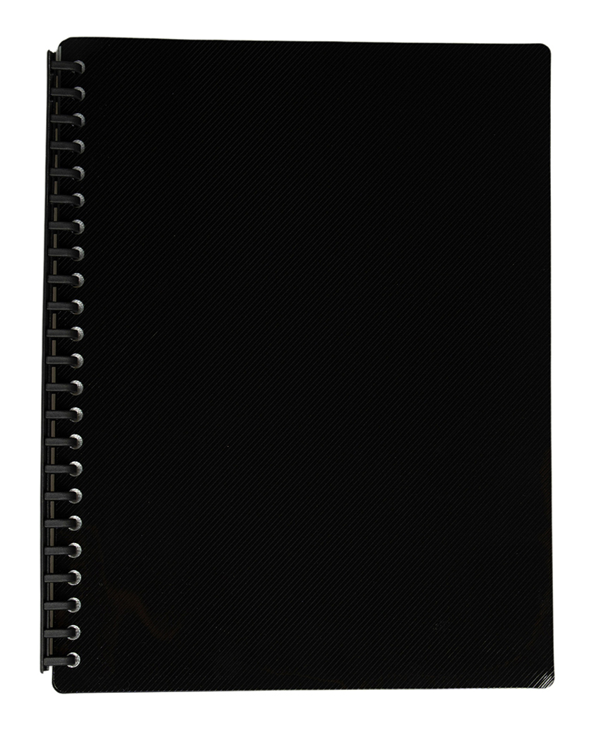 DISPLAY BOOK GNS A4 REFILLABLE GLOSS BLACK 20P