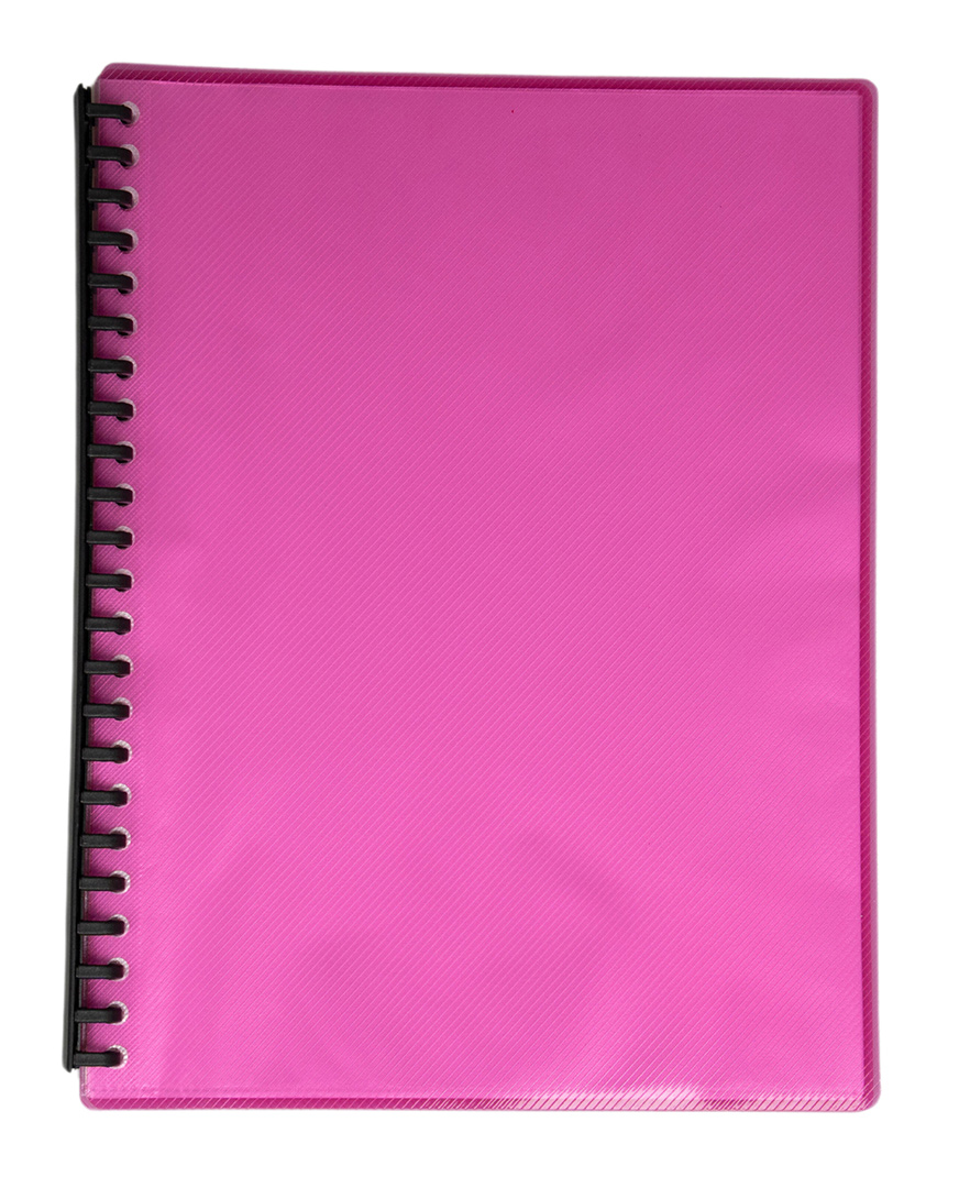 DISPLAY BOOK GNS A4 REFILLABLE GLOSS PINK 20P