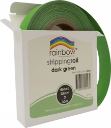 SP- STRIPPING ROLL RAINBOW RIBBED 25MMX30M DARK GREEN