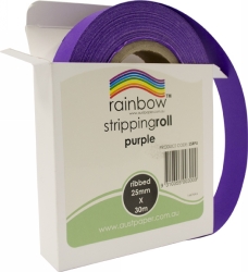 SP- STRIPPING ROLL RAINBOW RIBBED 25MMX30M PURPLE