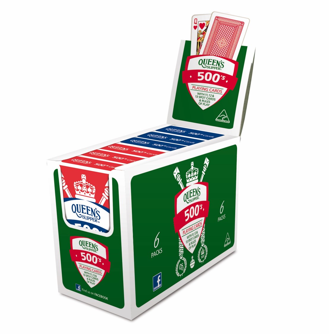 CARDS PLAYING QUEENS SLIPPER 500'S