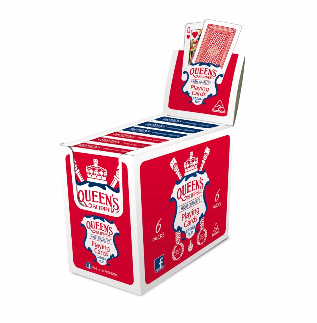 CARDS PLAYING QUEENS SLIPPER