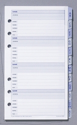 DAYPLANNER REFILL DEBDEN A-Z TABS 96X172 PR2001
