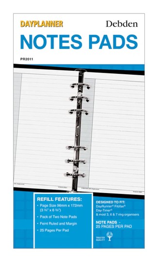 SP- DAYPLANNER REFILL DEBDEN NOTE PADS PR2011