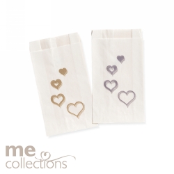 WEDDING CAKE BAGS ME MULTI HEARTS SILVER