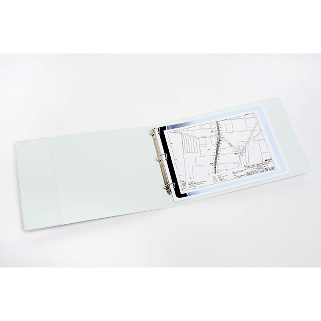 SP- BINDER MARBIG A3 LANDSCAPE 3 D-RING 50MM PVC WHITE