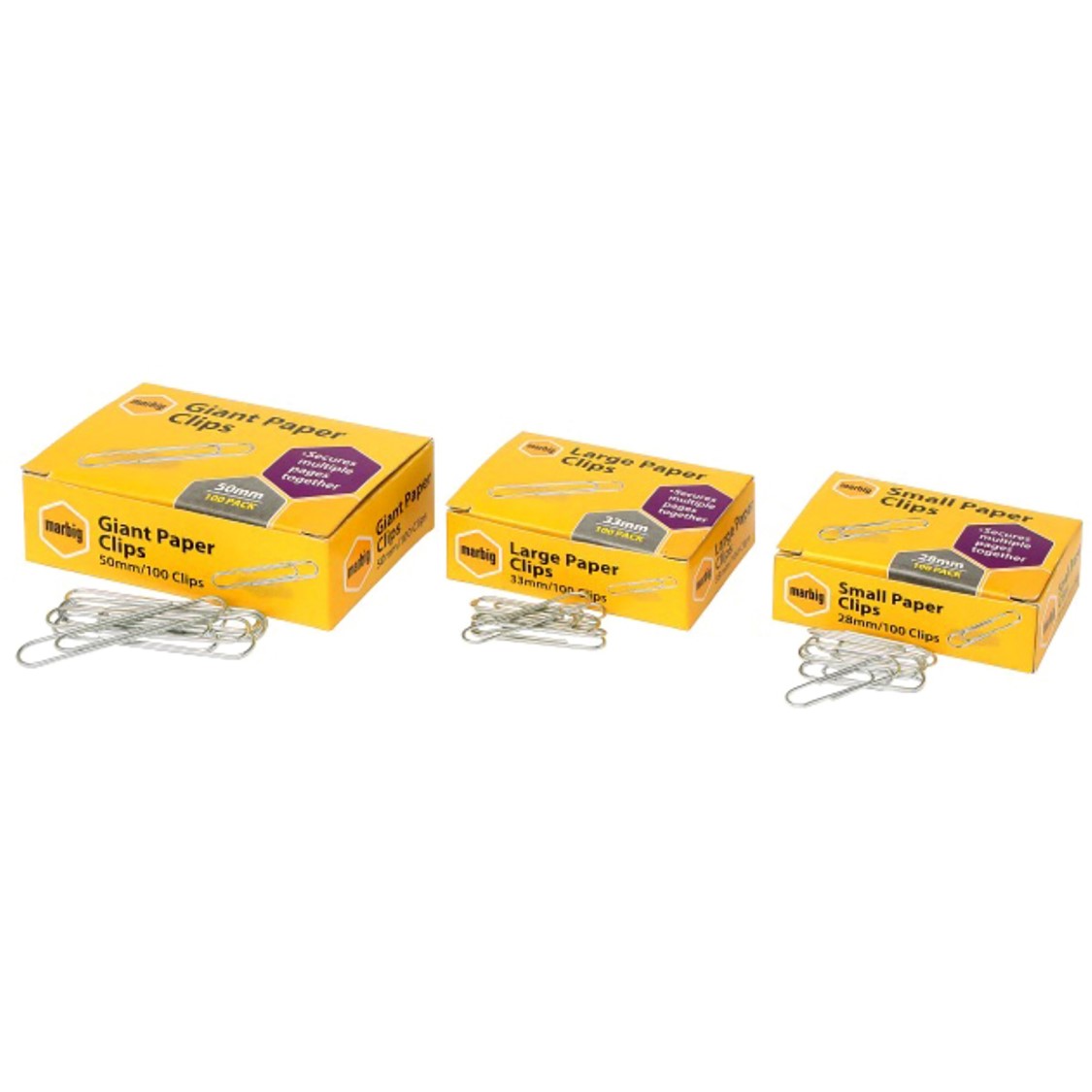 PAPER CLIP MARBIG 50MM GIANT BX100