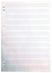SP- MUSIC PAD WRITER A4 LEAF PAD 7 HOLED 70GSM SIDE GLUDED 50 SHT