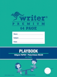 SP- PLAYBOOK WRITER PREMIUM 330X240MM PLAIN 1 SIDE/24MM RULED 64PG SEE SAW