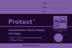 SCRAPBOOK PROTEXT 165X240MM STORYBOOK 24MM DOTTED THIRDS PP 64PG