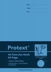 SP- EXERCISE BOOK PROTEXT A4 24MM SOLID RULED PP COVER 64PG