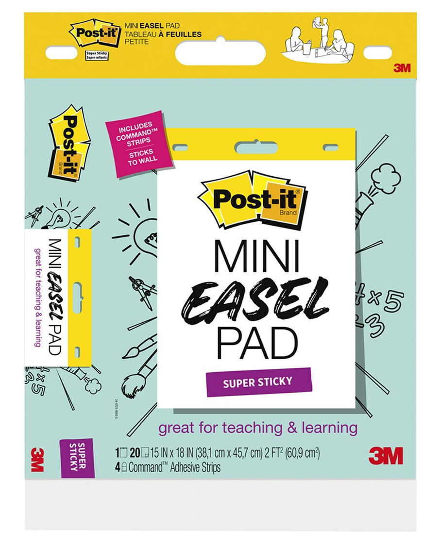 SP- EASEL PAD POST-IT 381X457MM 577SS WHITE 20 SHEETS/PAD
