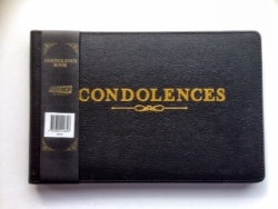 CONDOLENCE BOOK OZCORP BLACK 64 SHEETS