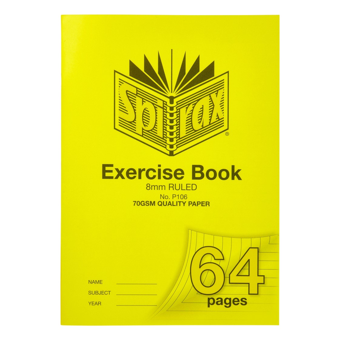 SP- EXERCISE BOOK SPIRAX A4 P106 8MM 64PG