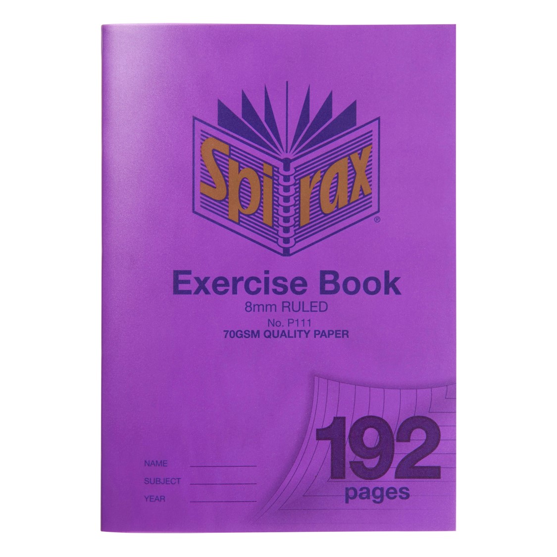 SP- EXERCISE BOOK SPIRAX A4 8MM P111 192PG