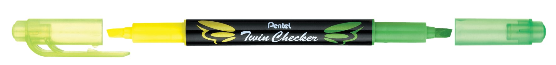 SP- HIGHLIGHTER PENTEL SLW8 TWIN TIP YELLOW & GREEN