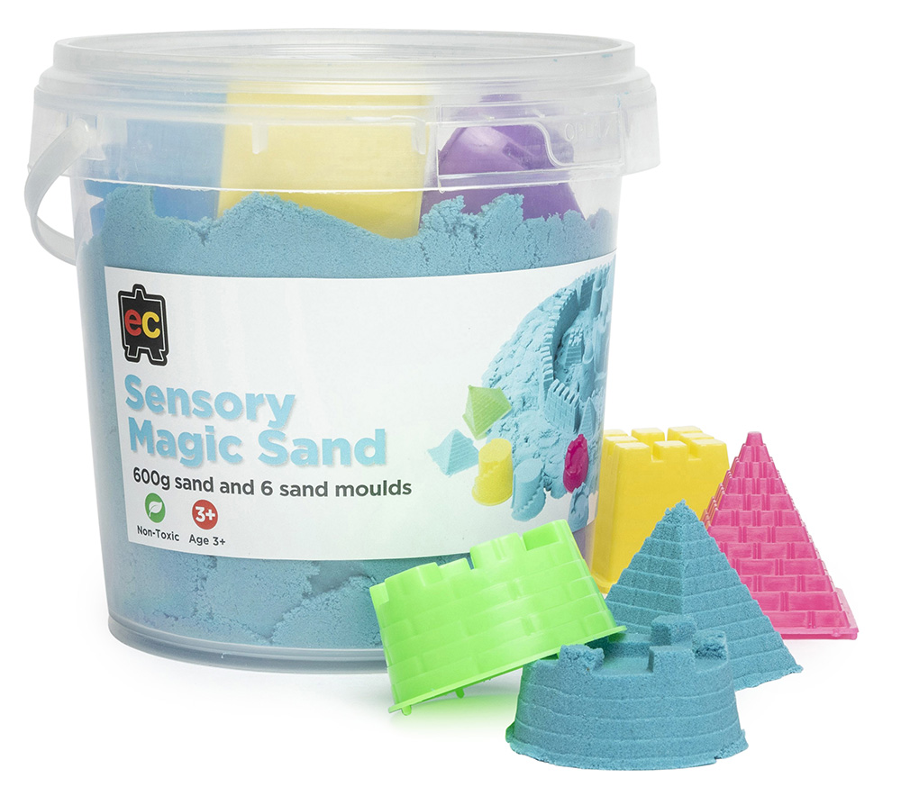 SENSORY SAND EC 600G MAGIC BLUE WITH 6 MOULDS