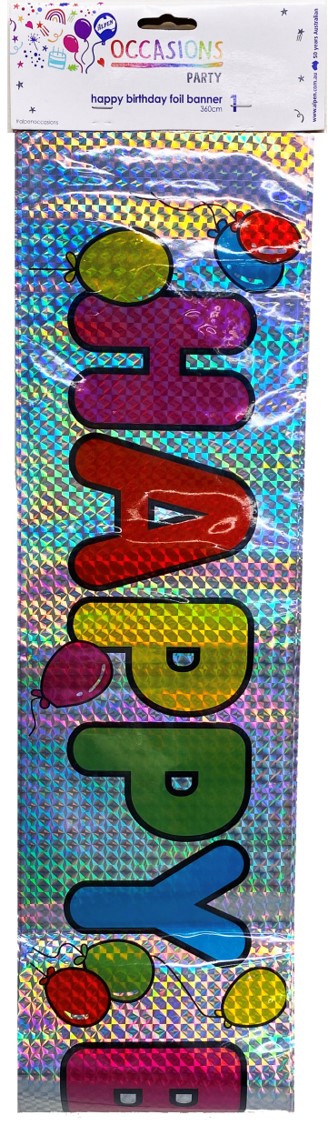 BANNER ALPEN FOIL HAPPY BIRTHDAY