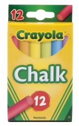 CHALK CRAYOLA COLOURED PK12