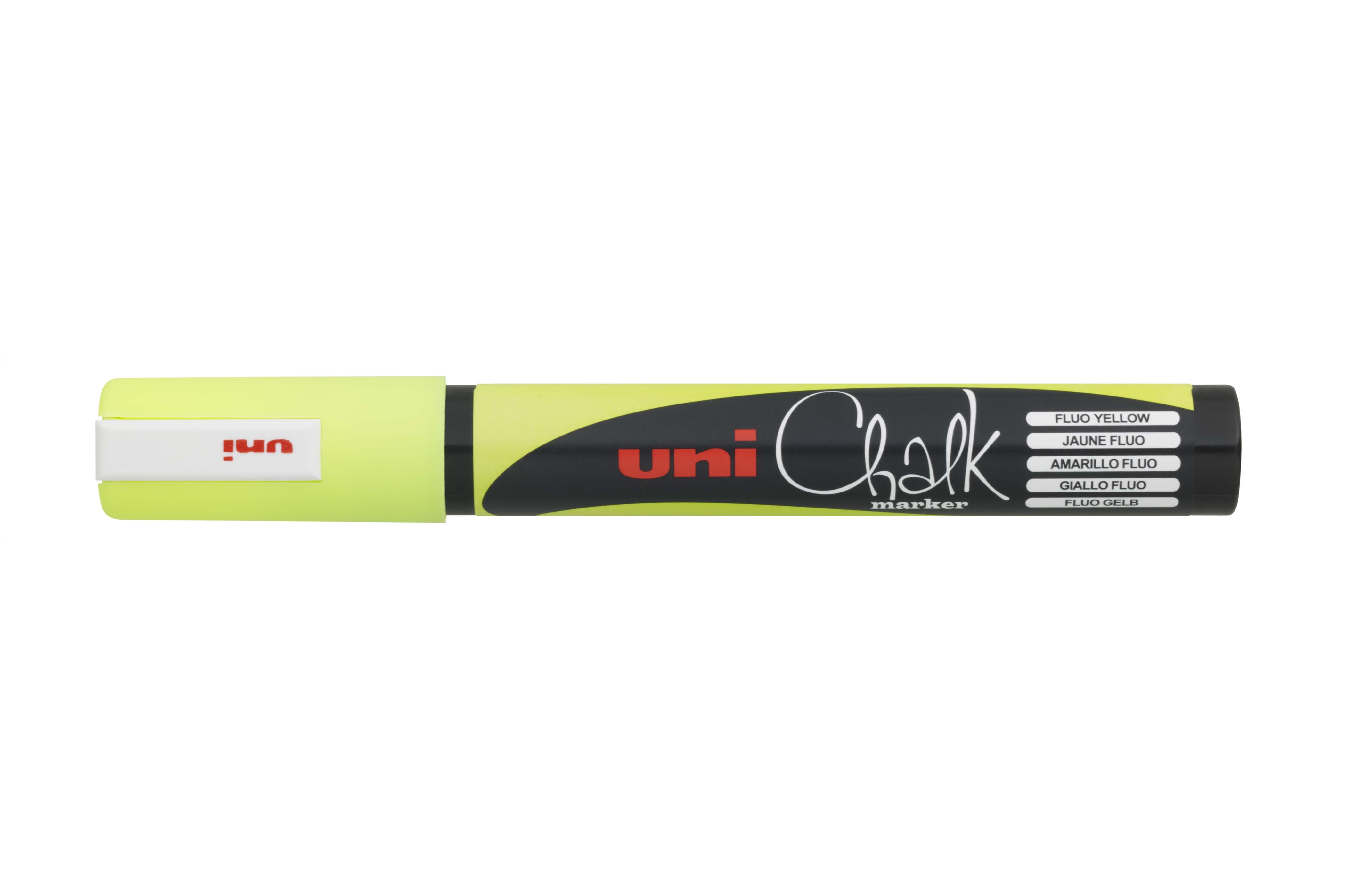 MARKER CHALK UNI PWE5M MEDIUM BULLET TIP FLUORO YELLOW