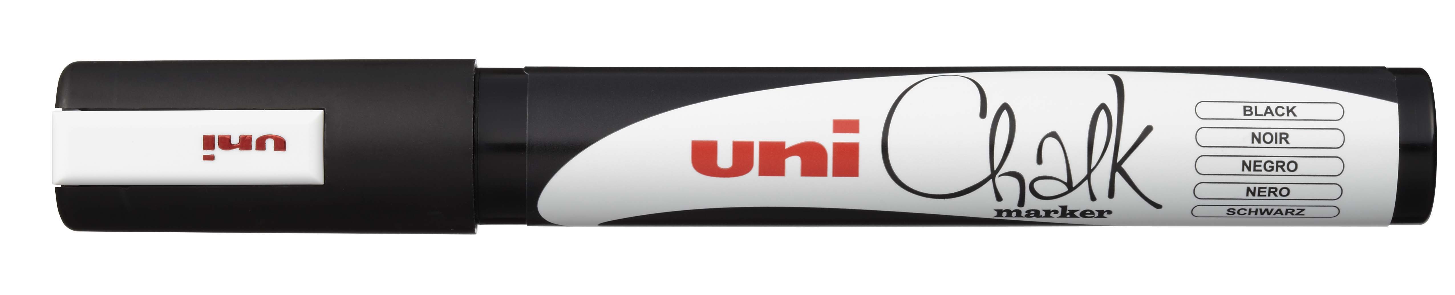 MARKER CHALK UNI PWE5M MEDIUM BULLET TIP BLACK