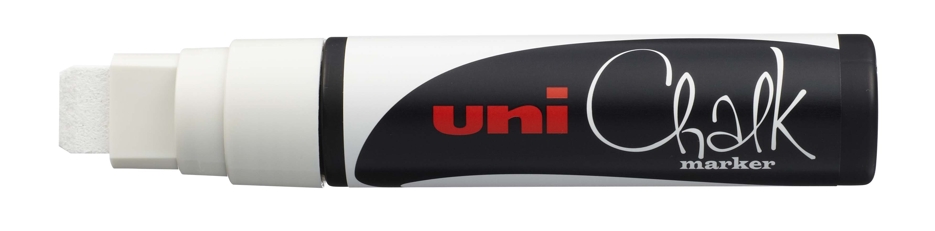MARKER CHALK UNI PWE17K BOLD CHISEL TIP WHITE