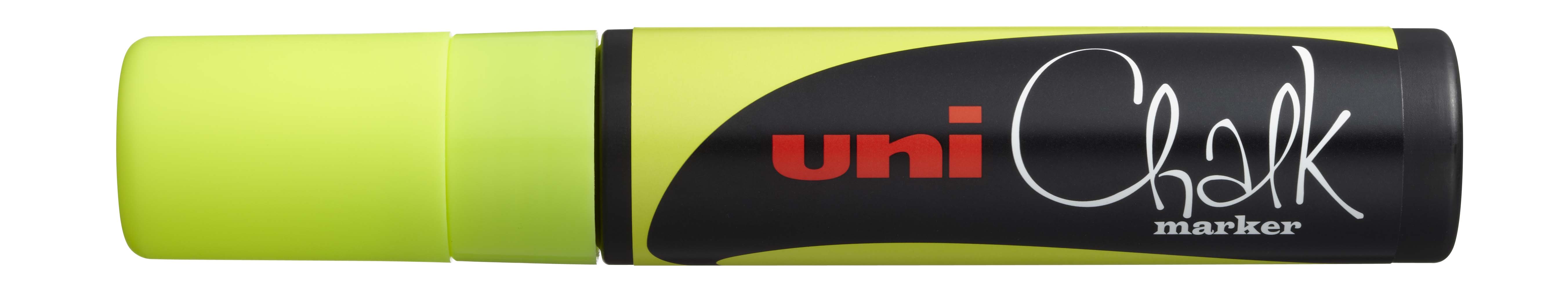 MARKER CHALK UNI PWE17K BOLD CHISEL TIP YELLOW