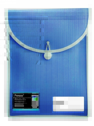 ATTACHE CASE PROTEXT FILE WITH ELASTIC CLOSURE BLUE