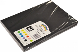 CARDBOARD RAINBOW A4 SPECTRUM 220GSM BLACK PK100